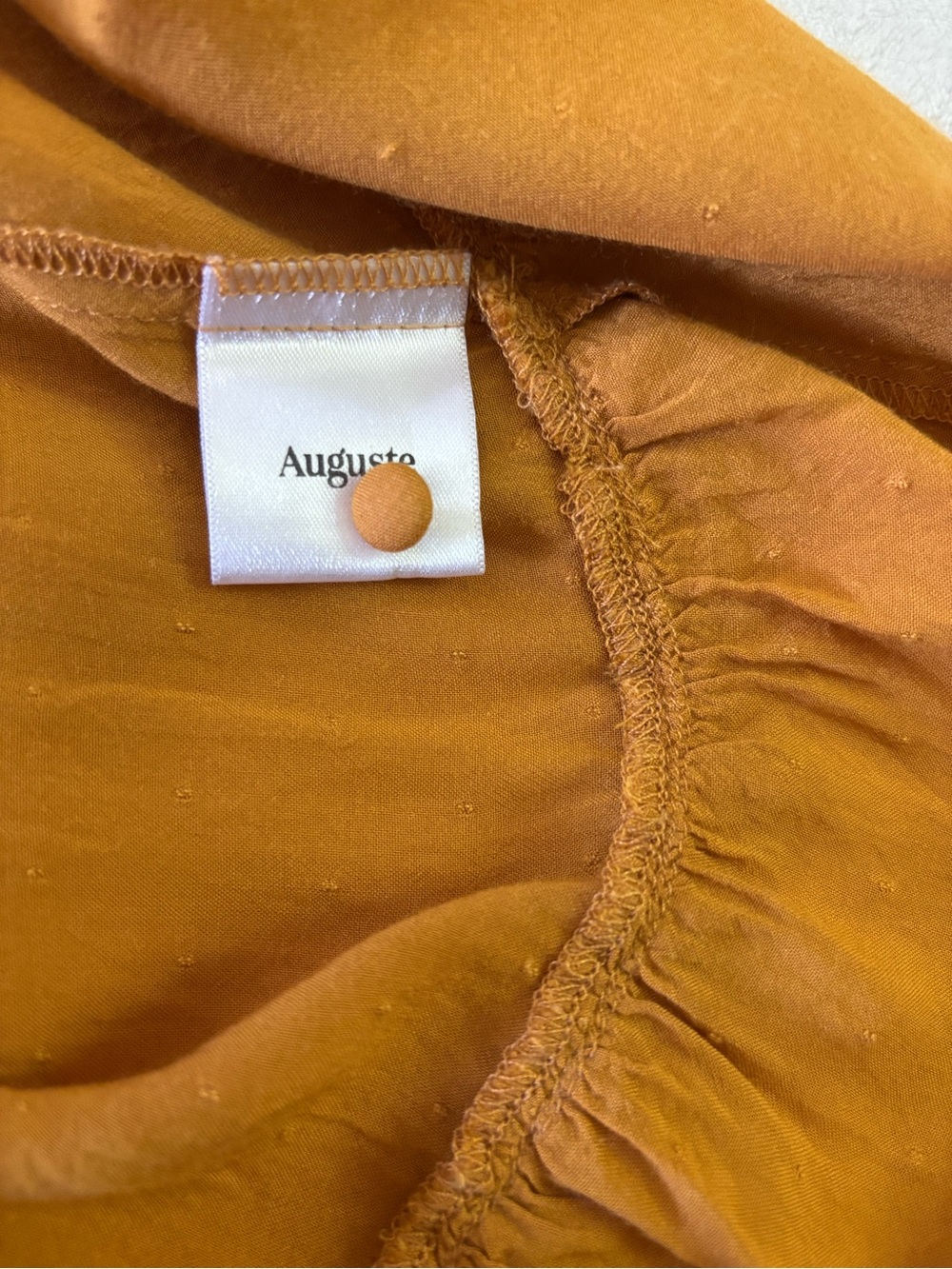 Auguste Swiss Dot Tiered Midi Dress Yellow Boho Cottagecore Babydoll Size US 6 - Picture 9 of 11
